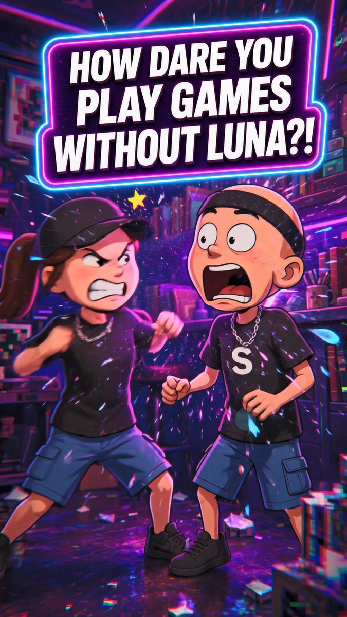 StudioProz's tweet photo. That was his last mistake of the night.
15 seconds. No mercy. No co-op.
Tag someone who games without you.
#StikkyAndLuna #DontGameWithoutMe #CoupleTok #GamingTok #Relatable #Reels #Shorts #Luna #Stikky #15Seconds https://t.co/rJkBgH7E46