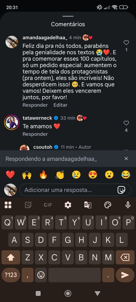 AmandaG09860095's tweet photo. Vão lá encher a publicação da Claudia e do Walcyr. Eles estão lendo tudo! https://t.co/p6joP4TCyJ