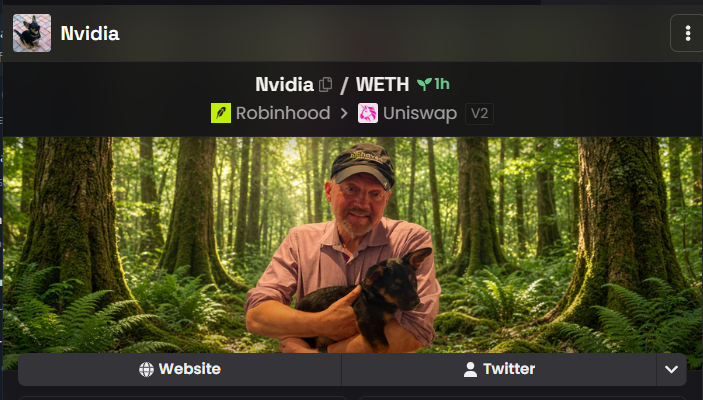 JimDogNvidia's tweet photo. $Nvidia is now officially listed on Dexscreener! 📈🐕

The Nvidia dog is getting noticed—let’s keep the momentum going! 🔥🌙

https://t.co/EufAeRFFqF https://t.co/vG4t8O8b7Y