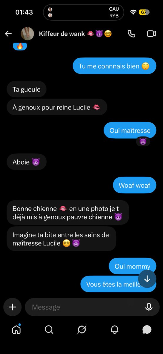 Ytjpptvys's tweet photo. J’ai encore perdu contre ma reine @KiffeurDeppieds j’ai même as tenu 2 photo je me suis fait détruire https://t.co/Og8JzeUAXW