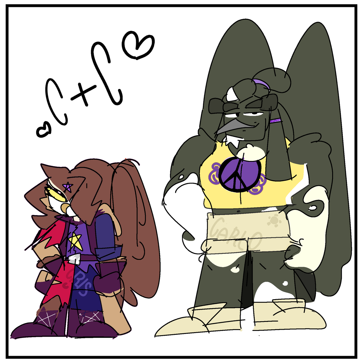 Narcisocoruja's tweet photo. Design ocs 💜💛 https://t.co/vQWP5i6Gcr