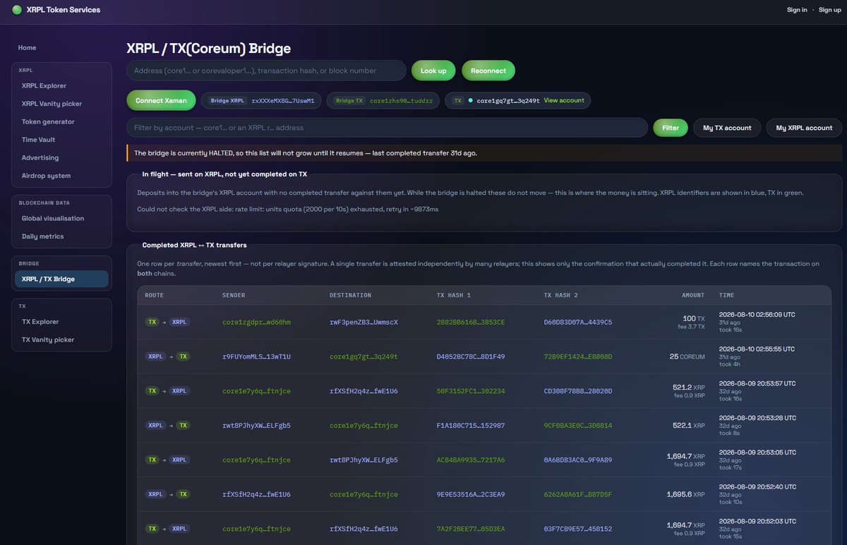 xrplts's tweet photo. @txEcosystem
31 days with not bridge, can we have an update? Or have I just missed it.
https://t.co/zo3lJQErqt https://t.co/12lv9jRSFd