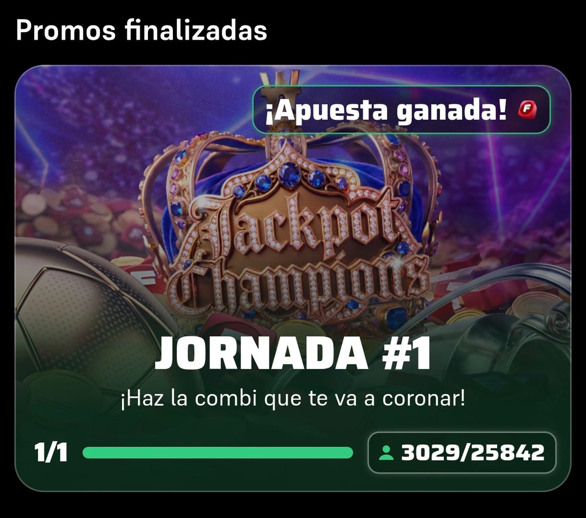 Amateosv0's tweet photo. @quinielobets2 Abajo en promociones finalizadas. Y los dan como máximo el lunes https://t.co/XBIXXLpJ97