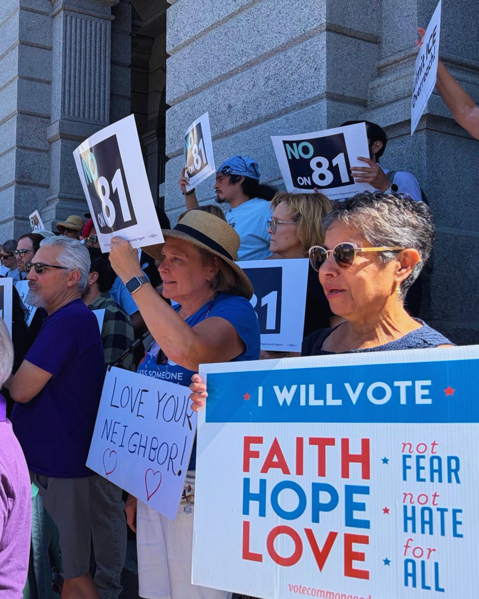 TogetherCO's tweet photo. Today at the Colorado Capitol, we launched the campaign to vote NO on Amendment 81. Join us to limit ICE’s power in Colorado, protect due process, and stand up for a Colorado where everyone belongs! https://t.co/45RR6dJckj #NoOn81 #DignityForAll #PeoplePower #copolitics https://t.co/jqFmYD09Yu