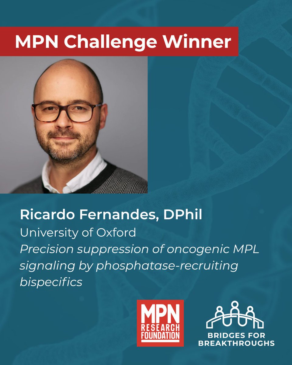 MPN_RF's tweet photo. 3/4

Congratulations to: 

Stefan Constantinescu, MD, PhD 
John Crispino, PhD 
Ricardo Fernandes, DPhil 
Angela Fleischman, MD 
Gregory Goldgof, MD, PhD 
Peng Ji, MD, PhD 
Jeanne Palmer, MD 
Daniel Royston, MBChB, BSc, DPhil https://t.co/mnx8W97rsU