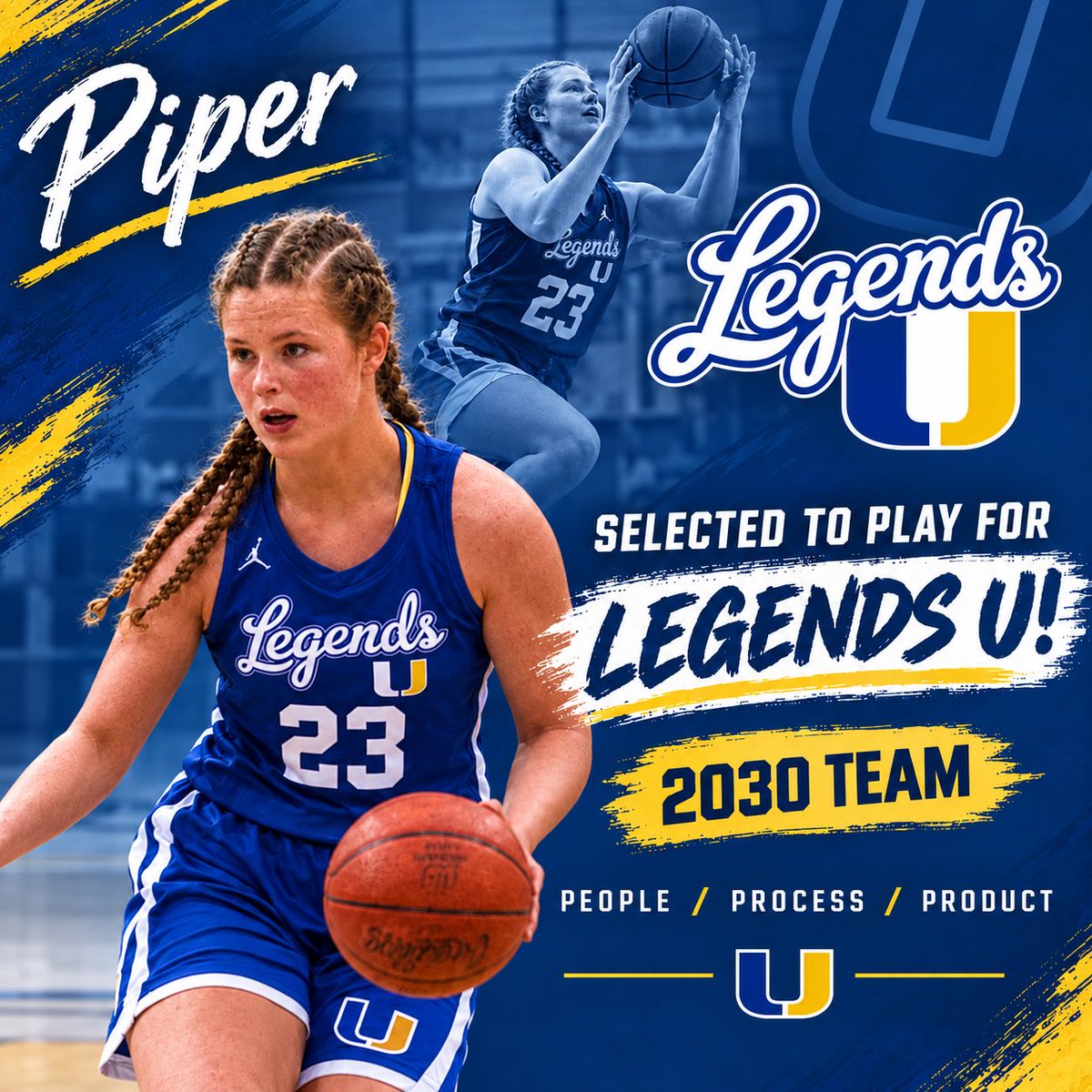 PiperMcDanel's tweet photo. I am excited to announce that I will be playing for Legends U this coming season! Cant wait to get to work with my new coaches and teammates! @CoachVanWinkle @BryceMcKey @Legends_Bball @LadyVikeHoops https://t.co/EQd7wrAuQm