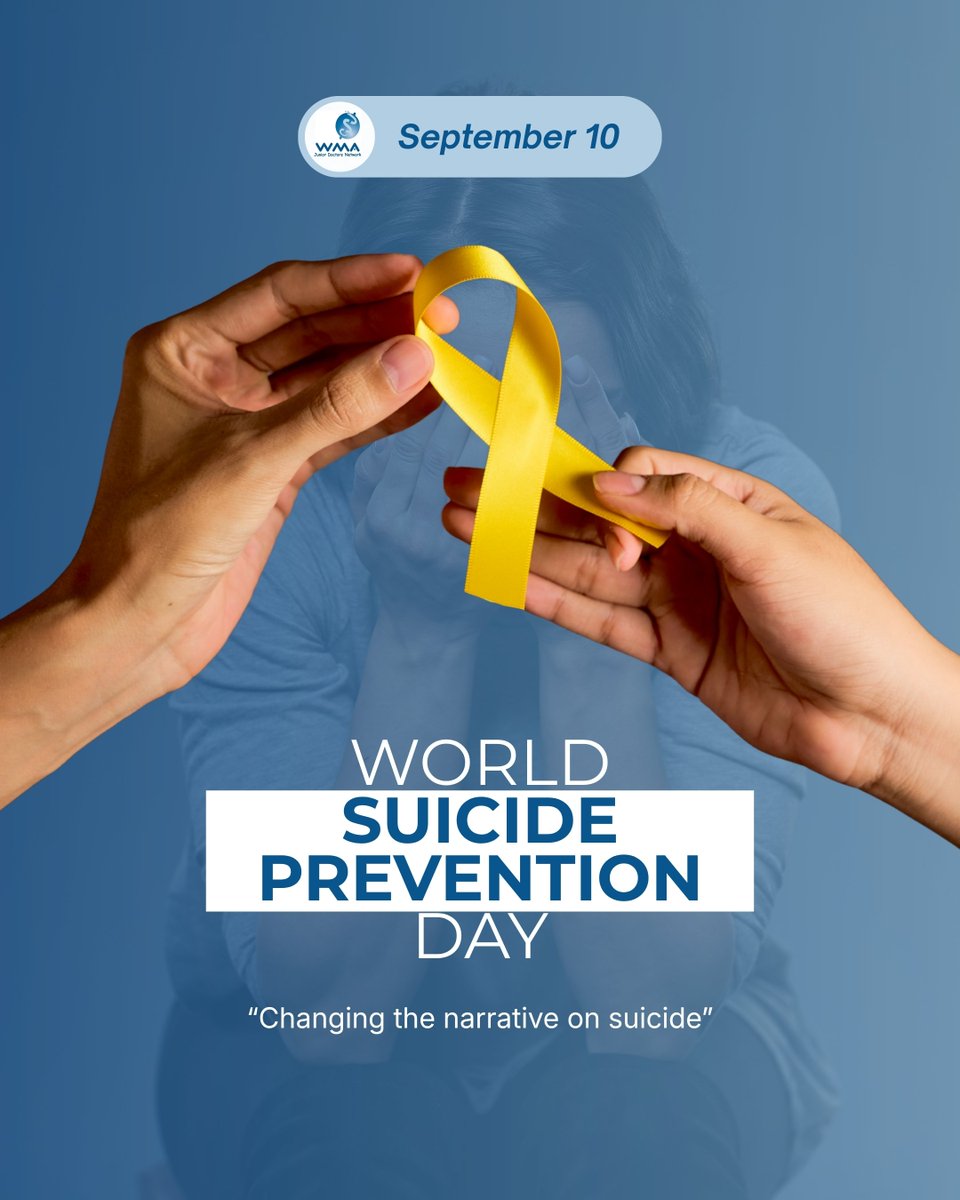 WMAJDN's tweet photo. 🎗World Suicide Prevention Day 2026

Every year, more than 720,000 people die by suicide, leaving profound impacts on families, friends, workplaces, and communities around the world.

Suicide is preventable. Starting the conversation can be a step toward change. https://t.co/nHeySjWMQX