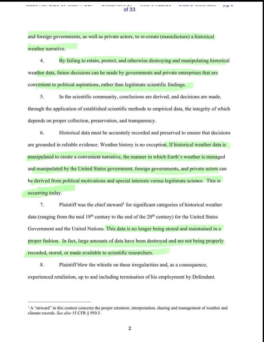 ReclaimOurSkies's tweet photo. This lawsuit is very important in the context of where we are at today with solar geoengineering being rammed (literally) down our throat. Take the time to read the complaint in the post below by @NicolePearsonJD of the @TheGeoFight_com. It is short,  concise and very easy to understand. They have filed their first lawsuit, a very important one to protect our skies and are working on their next move.