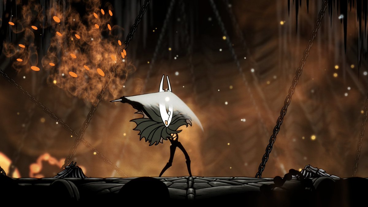 HollowTired's tweet photo. The Hollow Knight starting to stab itself mid way through the fight is still one of my favourite moments in any game ever, completly recontextualizes the entire boss fight, just phenomenal storytelling https://t.co/n9dwtTJNt4