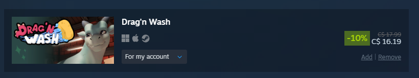 RaptorRex24's tweet photo. Buying actual real game: ❌
Wasting money on Drag'n'Wash: ✅ https://t.co/OkLDppPlpf