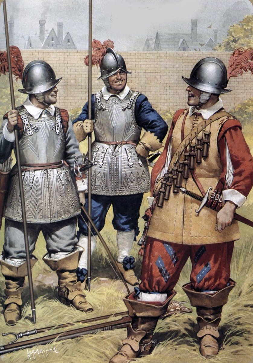 Argonaut1535's tweet photo. 🇬🇧🏴󠁧󠁢󠁥󠁮󠁧󠁿Royalist Pikemen English Civil War ca. 1642 

Illustration by Angus McBride https://t.co/7fOpoAVpBT