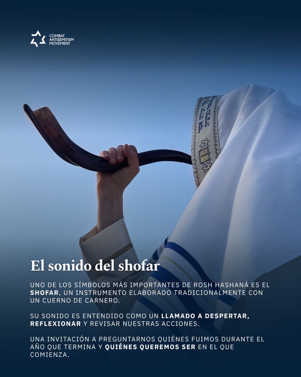 CAMenEspanol's tweet photo. Un nuevo año no es solamente una fecha en el calendario. También puede ser una oportunidad para mirar hacia atrás, aprender, reparar y volver a empezar. 🍎🍯

En Rosh Hashaná, el pueblo judío da la bienvenida a un nuevo año con tradiciones cargadas de significado: el sonido del shofar, la manzana con miel y un deseo que atraviesa generaciones:

Shaná Tová Umetuká — que sea un año bueno y dulce.

Que este nuevo comienzo nos inspire a construir un mundo con más respeto, empatía y paz. ✨