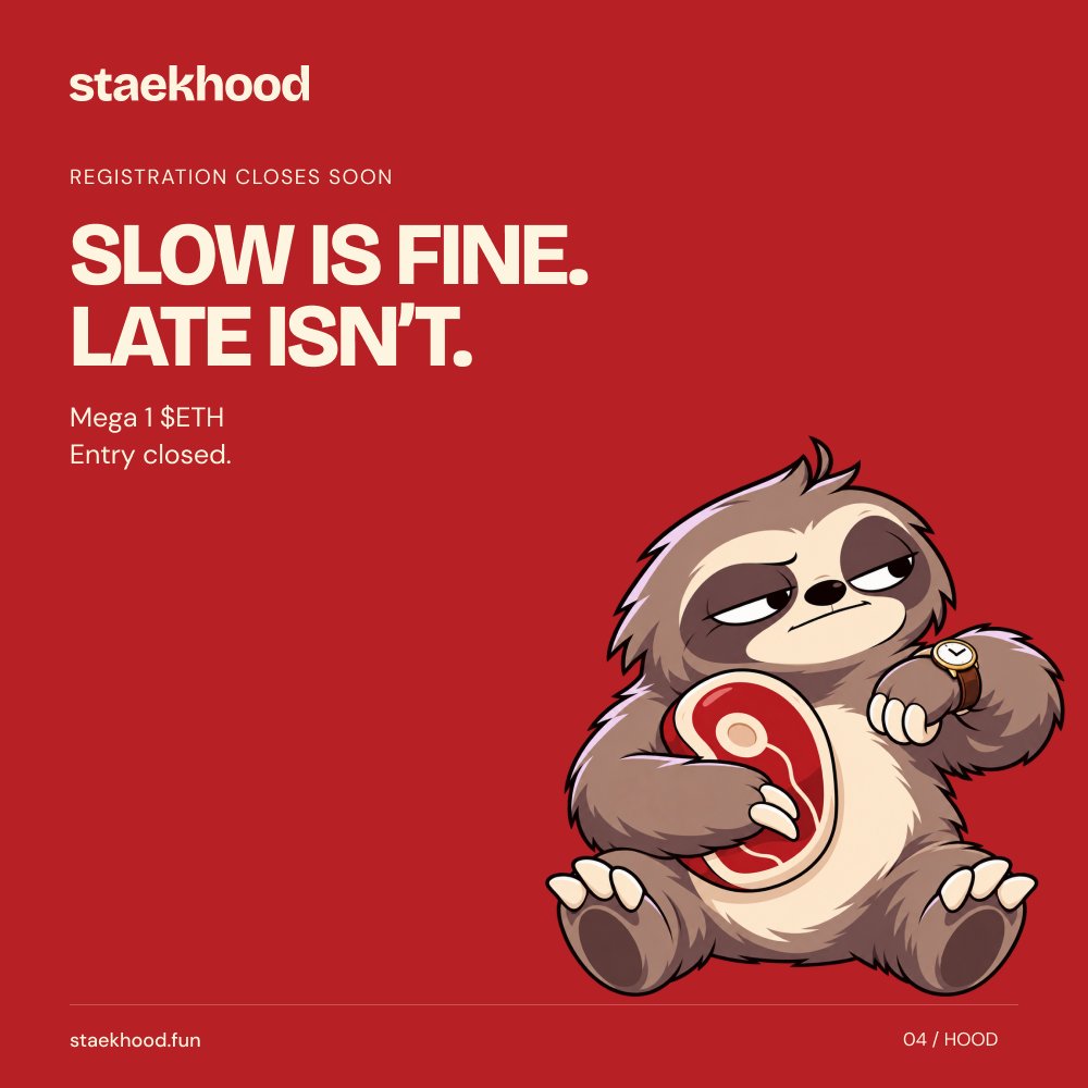 staekhood's tweet photo. Registrations for Pool #2 are now closed.

1 ethereum:native is on the line for 18 participants.

Those who complete the 12-hour holding requirement will share the reward pool proportionally, based on the amount of tokens they registered.

Now we see who holds. 🥩 https://t.co/boKA30hVFB