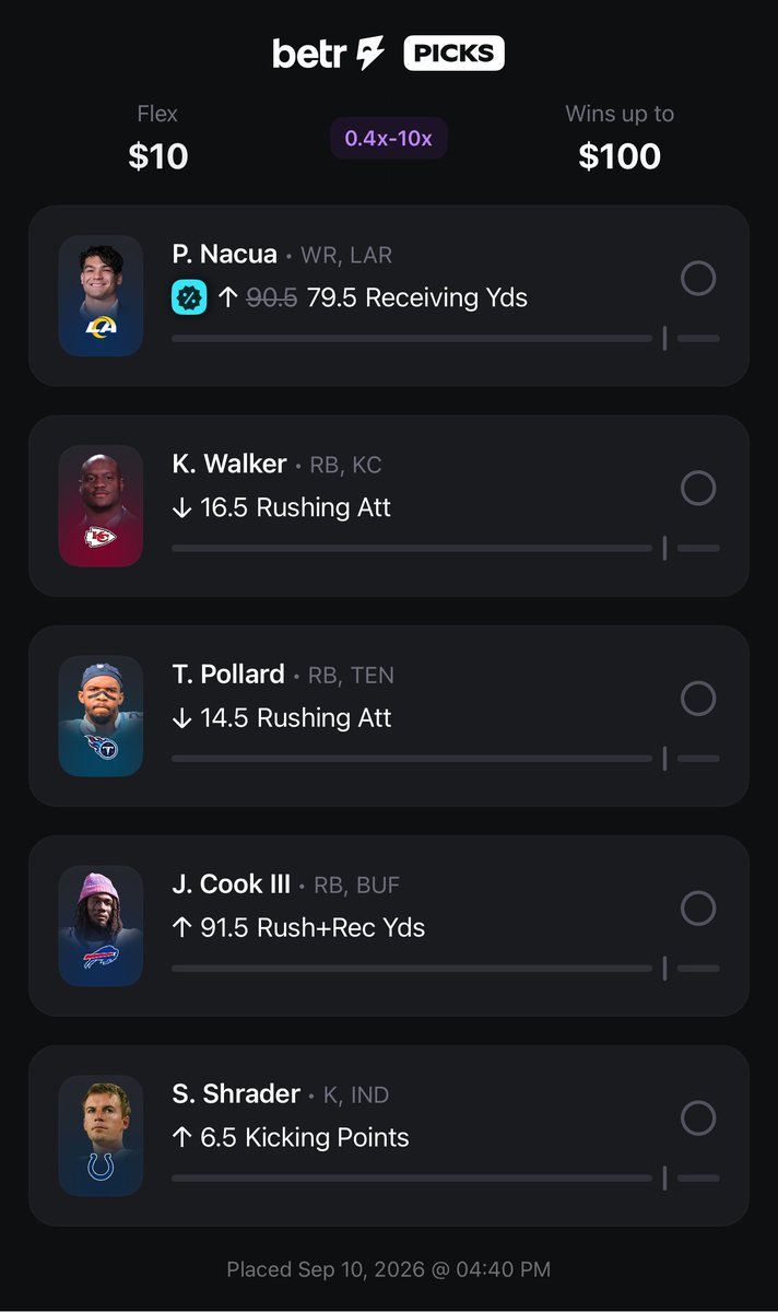 thelockboxvzke's tweet photo. Betr NFL Flex slip 😤

Built by @thelockboxvzke

Breakdown below 👇

Like if you're tailing ❤️
#NBA 🏀 | #WNBA | #CBB 🏀 | #PrizePicks 🔐 | #PROPS | #POTD 📋 | #Picks | #MLB ⚾ | #Gambling𝕏 | #Parlay @Playbook https://t.co/LZqTcVG4Om