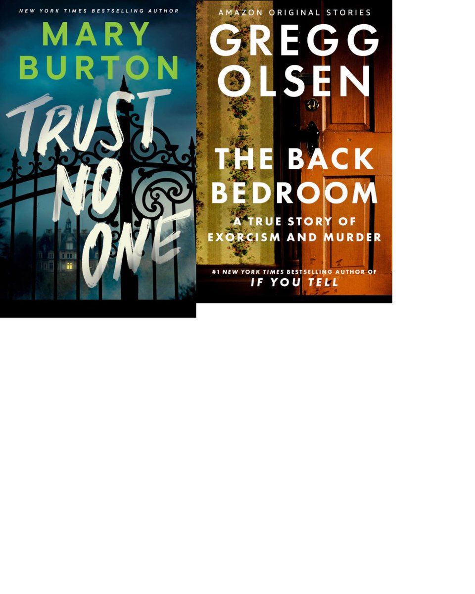 HaleighsHaven1's tweet photo. My #kindlefirstreads pick for September, both are thrillers but I don’t know much else about them. I got “trust no one” by Mary Burton and the short story “the black bedroom” by @Gregg_Olsen  if you can’t or don’t get these books this month. They will both be available in October https://t.co/hSXrs3fP5K