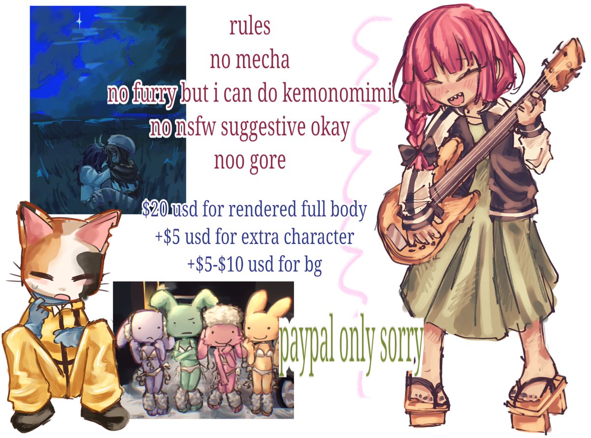 stanmarshien's tweet photo. i got myself in a bit of a pickle with my parents so im opening my #commissions now 😁😁😁

dmm me on discord if u r interested,,, https://t.co/sqobX5ZoUr