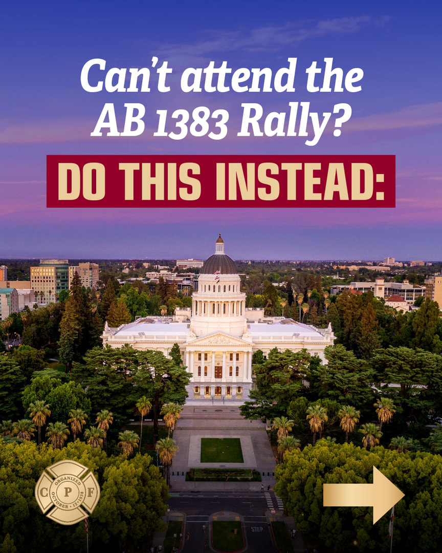 CAFirefighters's tweet photo. Make your voice heard!

AB 1383 needs the Governor’s signature to become law. Now is the time to speak up and show your support. Share your story, tell the Governor why AB 1383 matters to you and help us get this bill across the finish line. https://t.co/lxsVDtPq2D