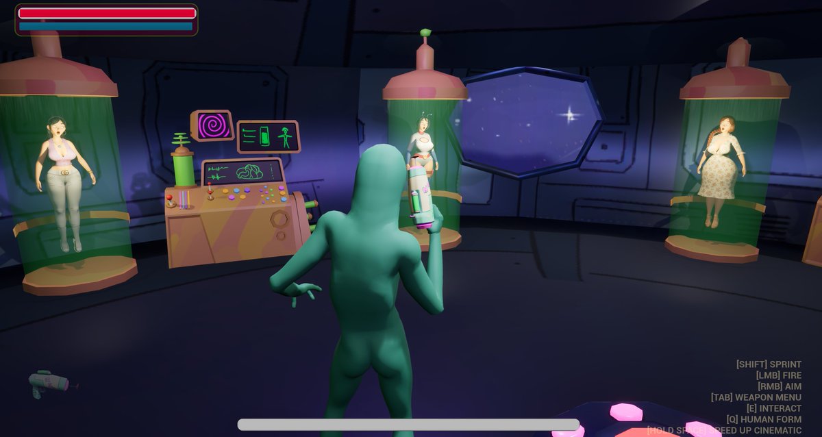 HSkeletoon's tweet photo. 👽 ZLORP-9 v0.1.2 IS OUT!

The new update is now available for Day One Access supporters! 💚

✨ New Anabelle event — disguise yourself as her husband and turn her into your sweet, mesmerized traditional wife, unlocking new interactions & cinematics.

🧊 You can now store up to 3 girls aboard your ship!

Other supporters will get access in a few days, with wider access coming later. 👀