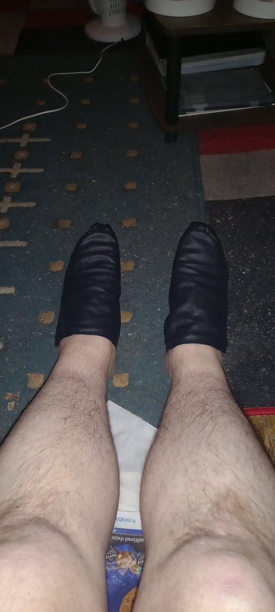 tobster2231's tweet photo. I bought a couple of leather gear stick gaiters off temu and I am wearing them as shoes #fashion #shoes https://t.co/6OJKdQDwP1