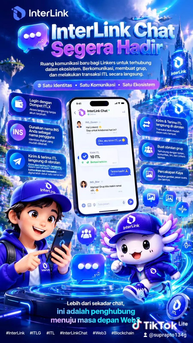 Suprapt59801861's tweet photo. 💬 INTERLINK CHAT SEGERA HADIR
Chat, buat grup & kirim ITL
langsung di 1 aplikasi.
ID + komunikasi + aset =
Web3 makin praktis & terhubung.
#InterLink #ITLG #ITL #InterLinkChat #Web3 #Blockchain https://t.co/htWLSiPou8
