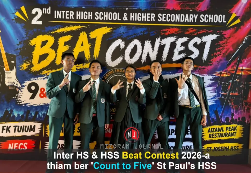 fanaiteteii111's tweet photo. St. Paul’s Takes Over #Mizoram’s Music Scene!🏆
#CounttoFive #StPaulsHSS won the 2nd Inter HS & HSS Beat Contest 2026 with an outstanding performance. Competing among nearly 60 school bands, they impressed everyone with their incredible musical talent. #NortheastIndia #BiggBoss20 https://t.co/o5OI55xuJ0