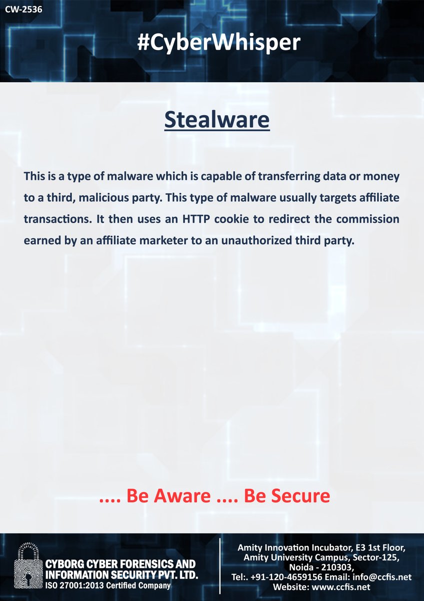 ccfis's tweet photo. #CyberWhisper #CyberSecurity #Stealware https://t.co/TvZlFmuOfK