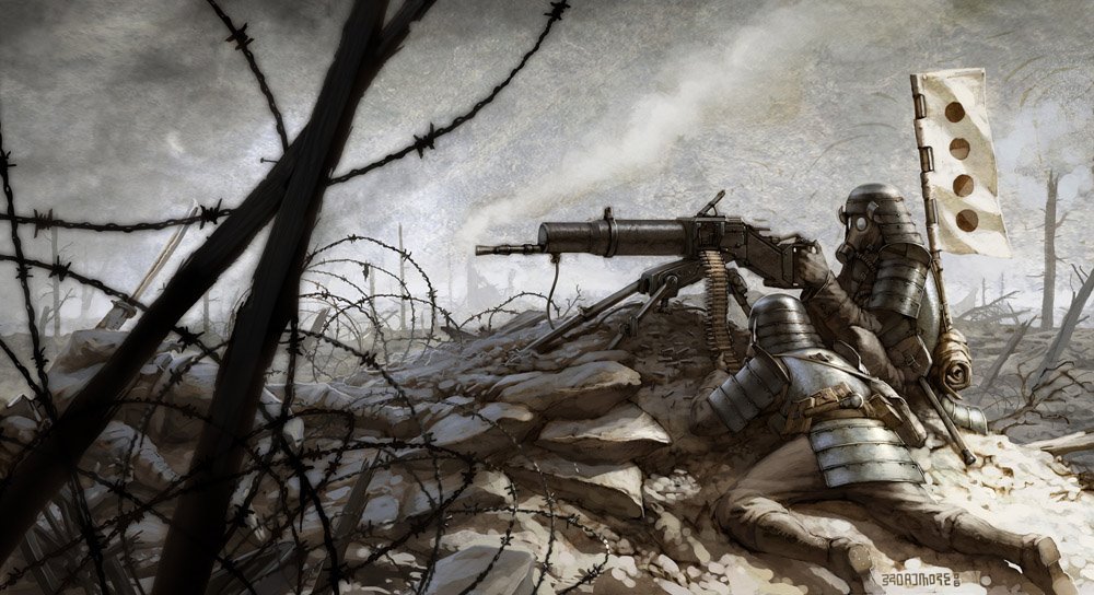 Nobbie_OCs's tweet photo. Samurai Machine Gunners 

By @GregBroadmore https://t.co/bthpdbnsum