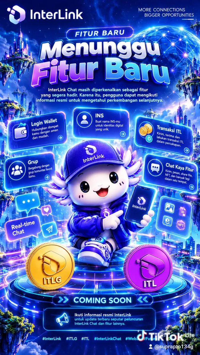 Suprapt59801861's tweet photo. 🔮 MENUNGGU FITUR BARU
InterLink Chat segera hadir!
Login dompet, nama INS,
transaksi ITL, grup & chat kaya.
Pantau info resmi untuk
update terbaru ekosistem.
#InterLink #ITLG #ITL #InterLinkChat #Web3 #Future https://t.co/b1MnKbo0W0