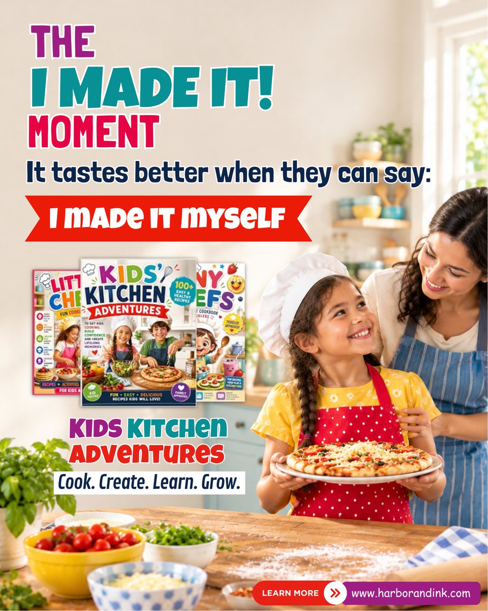 harborinkpress's tweet photo. “I MADE IT MYSELF!”
There’s something special about the moment a child tastes something they created from scratch. It’s more than a meal—it’s pride, independence, and confidence served on a plate.
#kidskitchenadventures #kidsinthekitchen #kidscooking #parentingmoments https://t.co/wArnhtWEXO