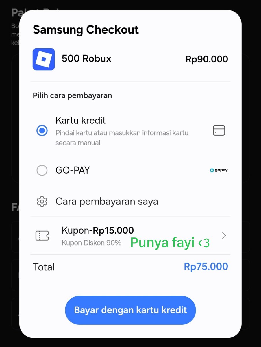 fayimup's tweet photo. ୨  𑁍 ⃝‌ֵ ☘️  ִ ׁ  ;  wts voc samsung  ๑  ֺ   ׅ  𑁍𓈒
yang mau satu kupon diskon, robux vilog
— 500r/75k no fee, gopay only
fast resp on wa di bio #bealanja #zonauang
testi https://t.co/NUmkJ78cpf https://t.co/74bH4earFT