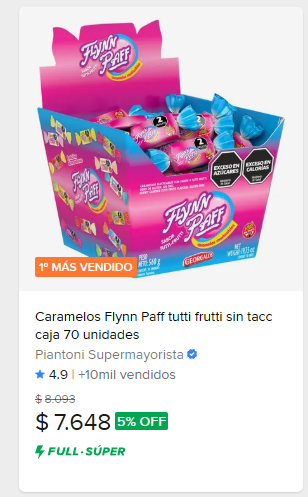 PrecioArgentina's tweet photo. "Flynn Paff"

Caramelos Flynn Paff tutti frutti sin tacc caja 70 unidades
$7.648
🔗 https://t.co/XcAjNYNzVu

#argentina #FlynnPaff #precios #inflacion #MercadoLibre https://t.co/kAHX8IriBF