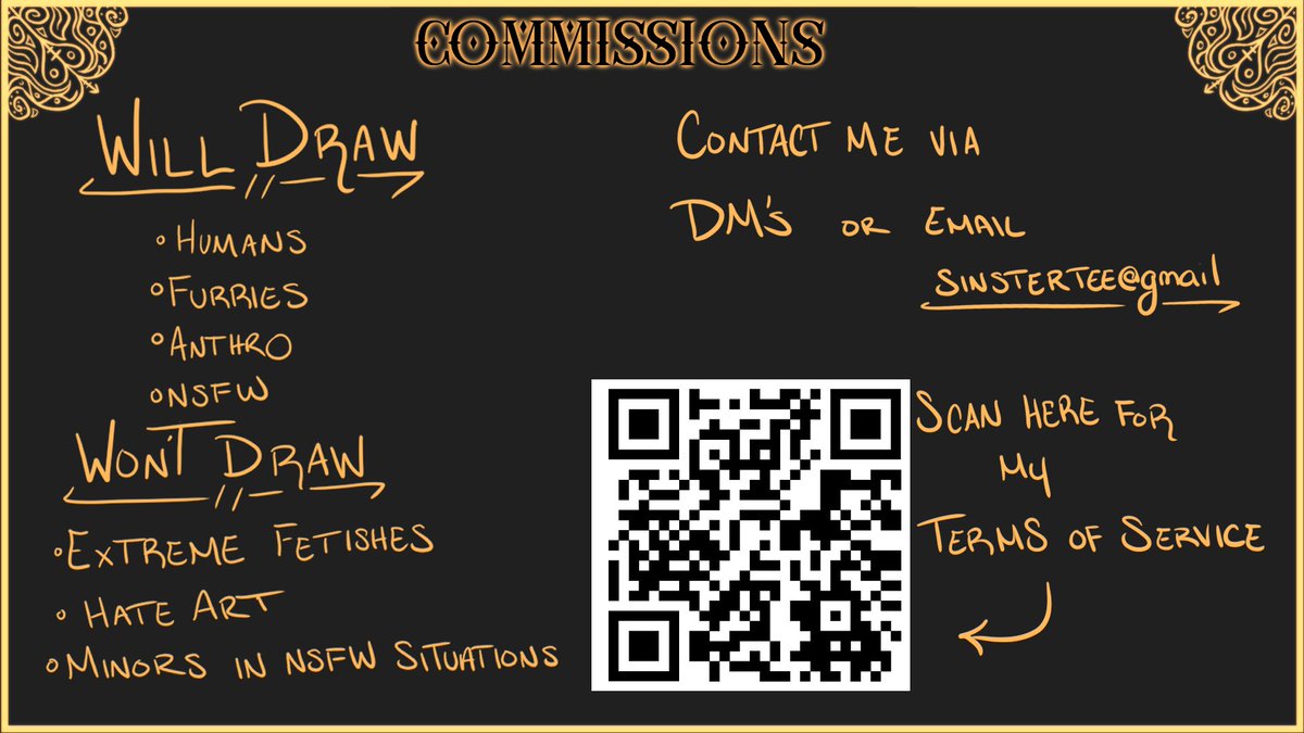 SinsterTee's tweet photo. COMMISSIONS ARE OPEN!   

If interested comment or DM me here so we can talk about details and what not :)

TOS link: https://t.co/E8FfjedB1c https://t.co/SoPTJnSUIV