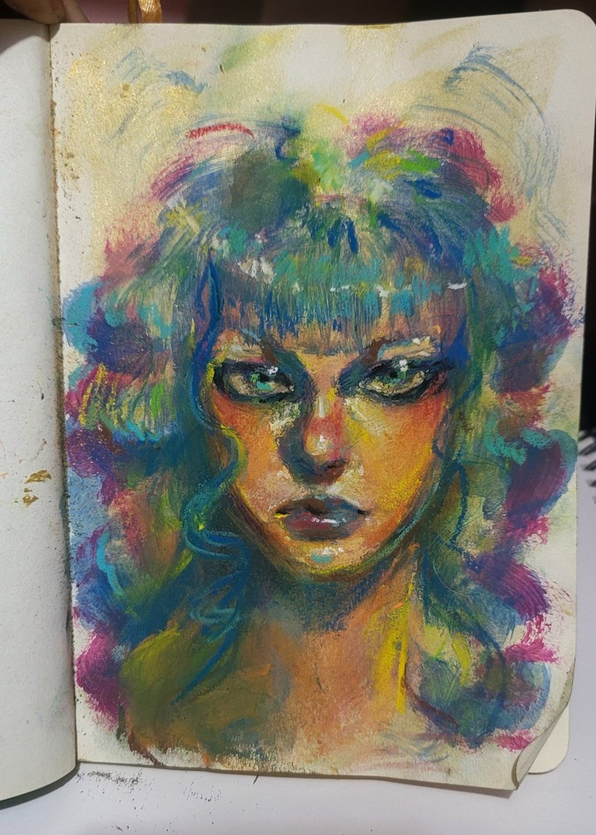 snoopminnie's tweet photo. remembered I own chalk pastels https://t.co/40KsIZvJ1m