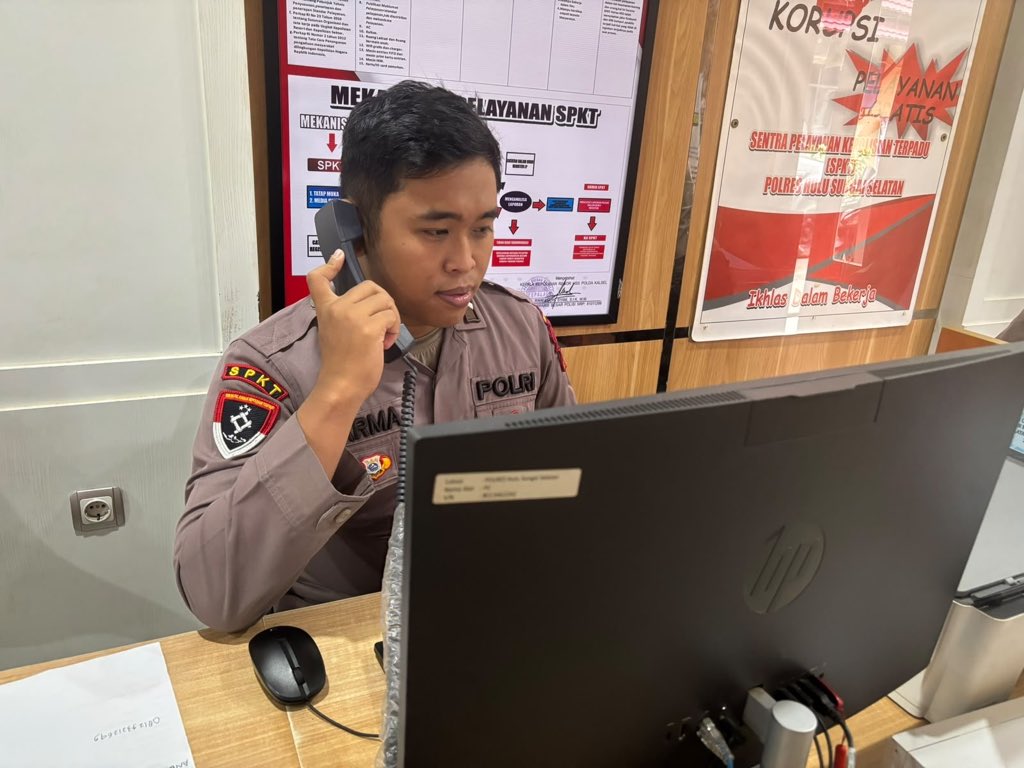 HssHumas's tweet photo. Penerimaan layanan polisi 110 Polres Hss https://t.co/bT8jSWT2cH