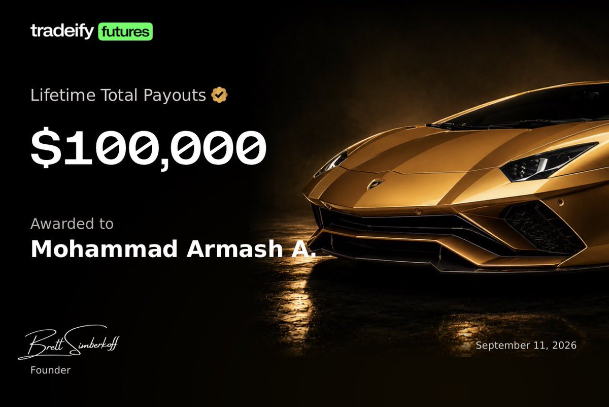 ZamcoCapital's tweet photo. Forgot to post this💀

Received my $25,000 payout from @Tradeify 

Thats a total of $100,000 🚀🚀

Code - ZAMCO for max discount https://t.co/1JDLt6IppE