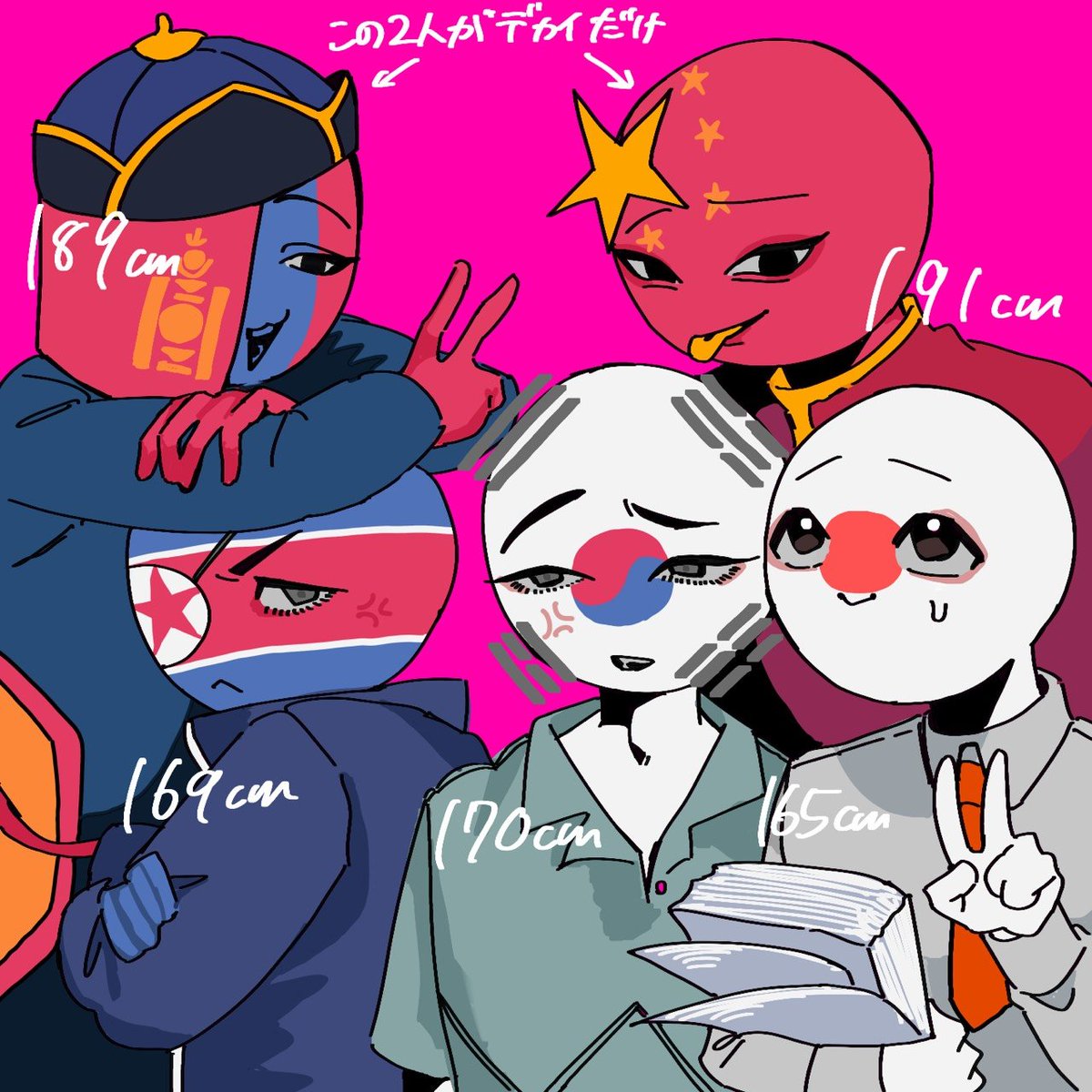 JK0523s's tweet photo. 東アジア〜🎶
※全員男です。
#カントリーヒューマンズ #countryhumans #カンヒュ https://t.co/wjh6PkOYiC