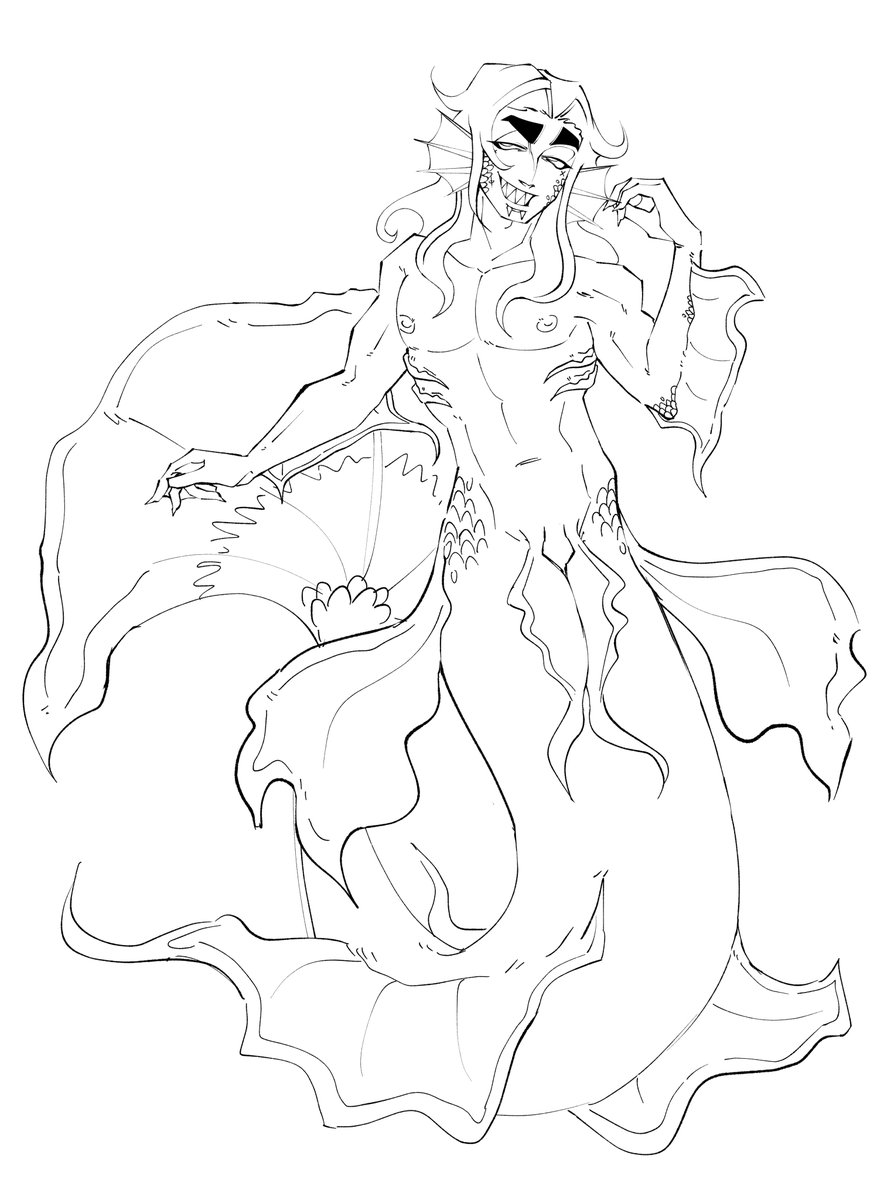 klayvoyance's tweet photo. merman wip of my oc beckett https://t.co/P7gfBdG1JP