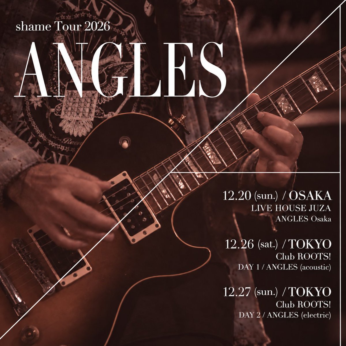 20thShame's tweet photo. shame Tour 2026 ⸺ANGLES⸺
先行抽選受付中！9/20(日)23:59まで

12/20(日) 大阪 JUZA
https://t.co/qorzPWJwPn

12/26(土) 高円寺 Club ROOTS！ acoustic
https://t.co/Paraw873Aj

12/27(日) 高円寺 Club ROOTS！ electric
https://t.co/8sxlUAvPld https://t.co/fphBOivKIB