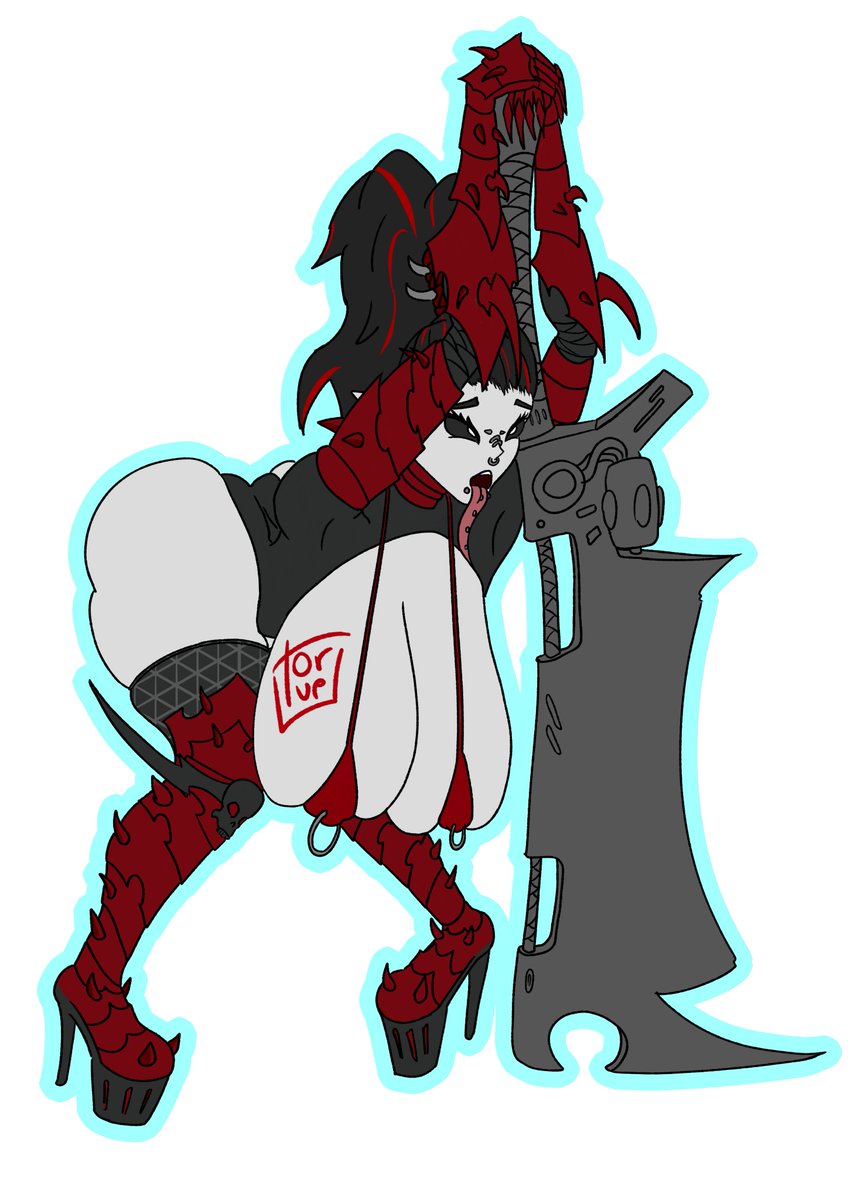 Laedra_'s tweet photo. WELL Since you begged me to finish it, I'm tagging you shamelessly  @Tektahart  And I will ping you for days ! 

#drukhari #darkeldar #eldar #WH40k #warhammer #OC #Drawing #spaceelf #elf https://t.co/x4g69ruGmN