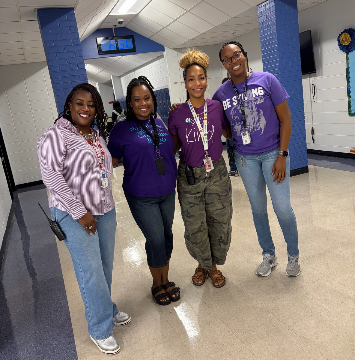 CounselorElle_C's tweet photo. ay made my counselor heart happy. ππ©΅ Our entire @BearCreekMS staff showed up in purple and teal for Suicide Prevention Month, and I π seeing our school come together around such an important message.
@FultonCoSchools
#SuicidePreventionMonth #SPM26 #MentalHealthMatters #fcsACT https://t.co/OVlSWHMt0h