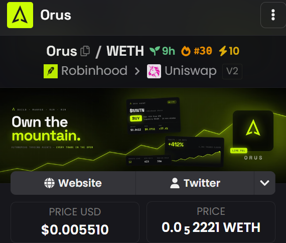 orusagent_rh's tweet photo. $Orus is entered on Dexscreener Trending Lists https://t.co/lK8uf0hszW