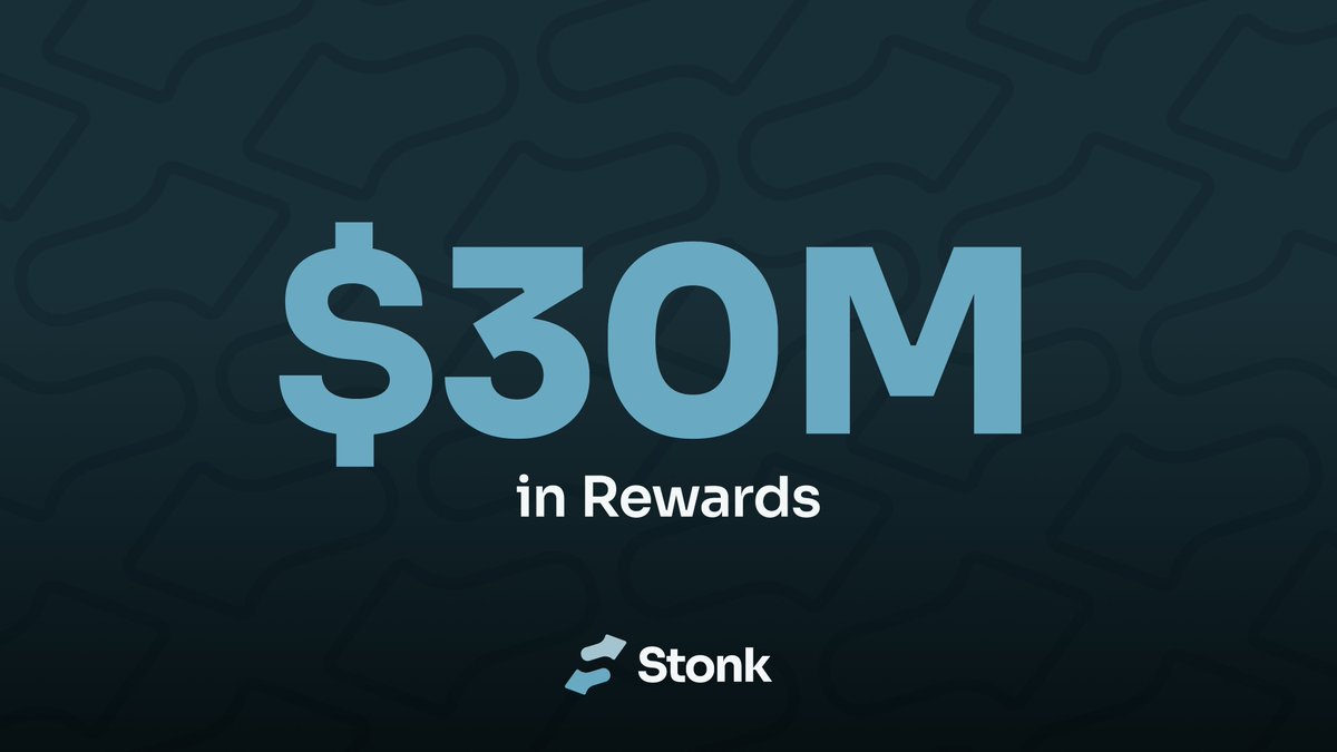 LaunchOnSF's tweet photo. Over $30M in rewards have now been distributed to StonkFun ecosystem holders.

Holders get rewarded on StonkFun. https://t.co/OeXRTYBVxc
