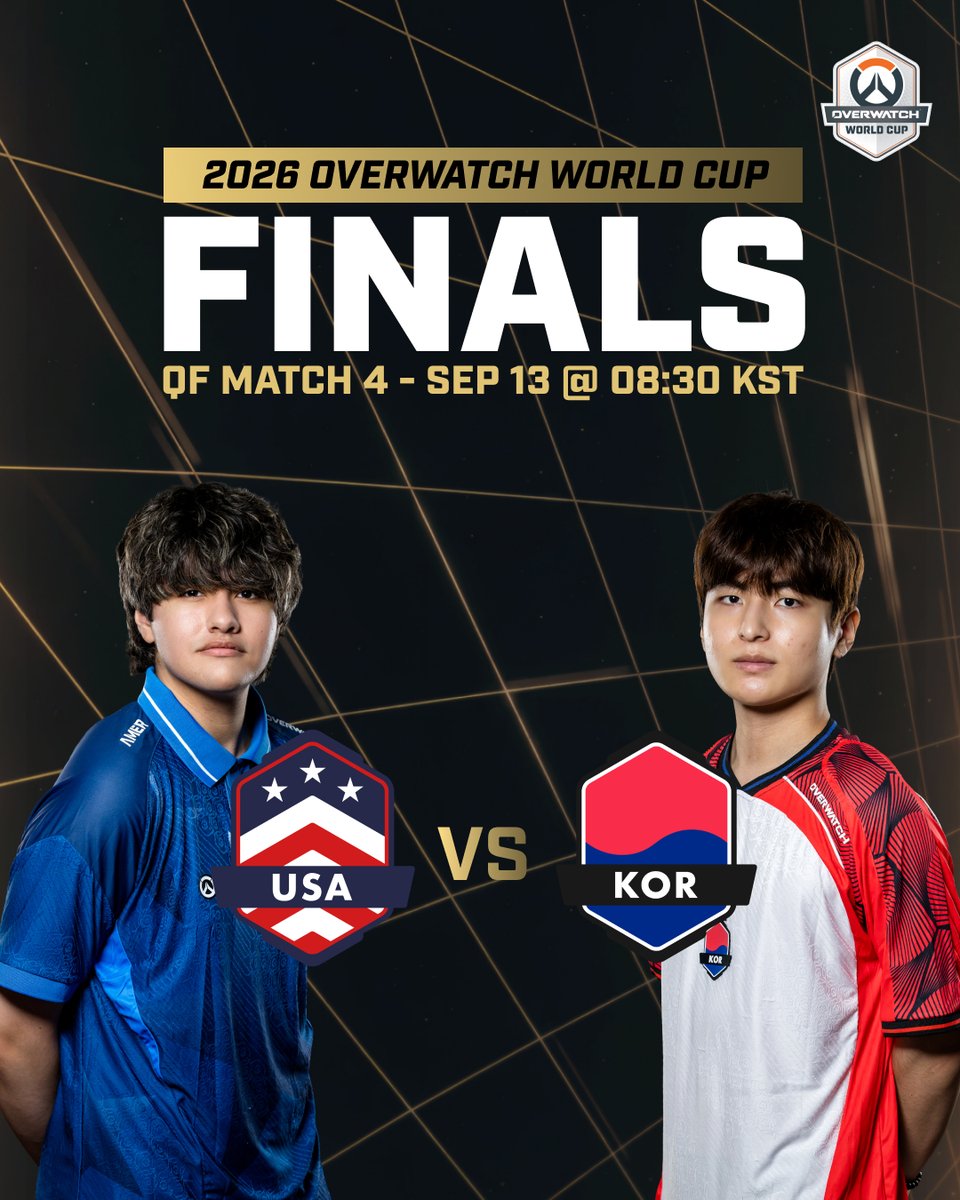 OW_Esports_Asia's tweet photo. DAY 1｜2026 OWWC FINALS

13일 오전 4시부터
2026 OWWC FINALS 경기가 시작됩니다! 🔥

🎮 QF MATCH 1｜04:00 KST
사우디아라비아 vs 스페인
🎮 QF MATCH 2｜05:30 KST
독일 vs 스웨덴
🎮 QF MATCH 3｜07:00 KST
프랑스 vs 호주
🎮 QF MATCH 4｜08:30 KST
미국 vs 대한민국

🎙Caster 심지수
🎙Commentator 홍현성, 문창식

LIVE📡
SOOP : https://t.co/isRpM4w3xE
치지직: https://t.co/WBSCK0bo4Q

#owwc2026