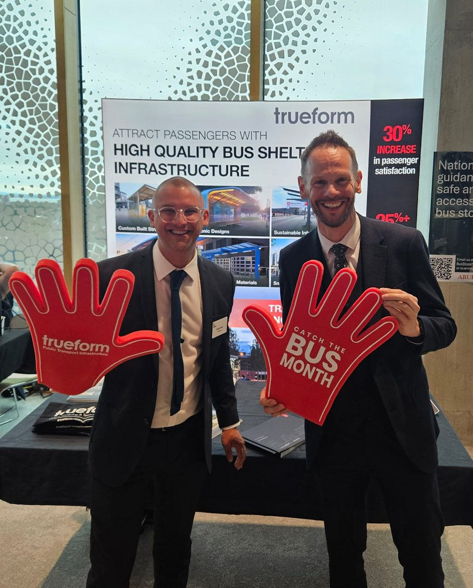 TrueformGroup's tweet photo. Great to catch up with @simonlightwood MP at the #UKBusSummit to discuss how better roadside infrastructure can help increase bus ridership.
Proud to support #CatchTheBusMonth with @BusUsersUK 
https://t.co/d8JViiyCnR
#BusInfrastructure #PublicTransport #Bus https://t.co/5BakgvNAJo