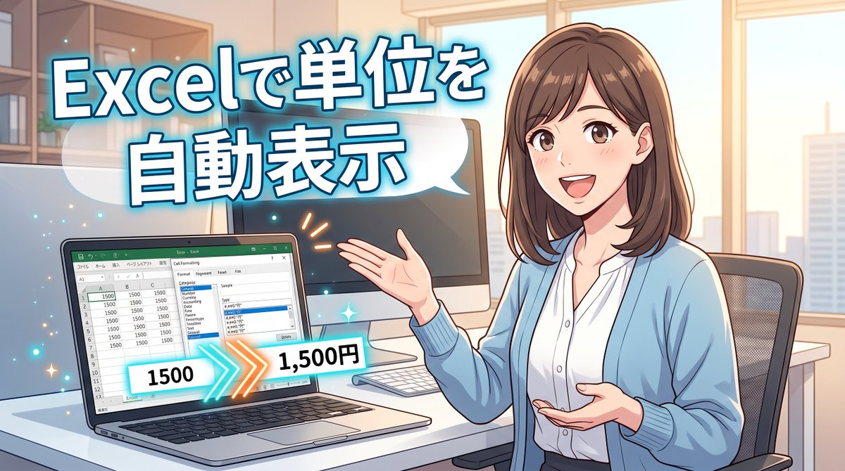 kurashikipc's tweet photo. 【Excelで単位を自動表示】数値に「円」や「個」を自動で付けたいときは、表示形式からユーザー定義に行き「#,##0"円"」と設定してみましょう！たとえば「1500」と入力すると「1,500円」と表示できます✨ 
#倉敷 #パソコン教室 #Excel https://t.co/NVveKuYhtD