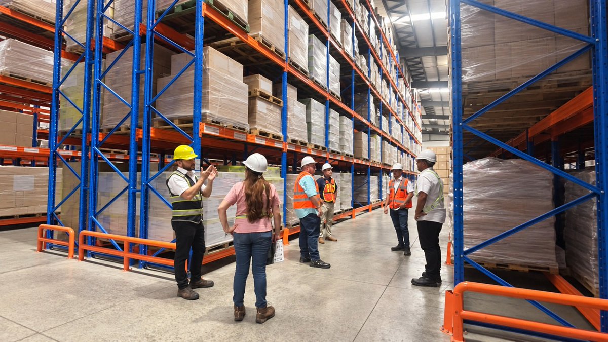 expologisticasv's tweet photo. Como parte de la agenda de Expo Logística El Salvador 2026, un grupo de participantes realizó una visita técnica al Almacén de Operador Logístico @alg3pl , con dos recorridos desarrollados durante la jornada.

La experiencia permitió conocer de primera mano cómo la inteligencia artificial, la tecnología y la gestión operativa se integran a los procesos de almacenaje para mejorar eficiencia, control y capacidad de respuesta.

Una jornada para llevar la conversación logística del evento directamente a la operación.

🇸🇻 Expo Logística El Salvador 2026
#ExpoLogisticaElSalvador2026 #VisitaTecnica  #Logistica #Almacenaje #TecnologiaLogistica