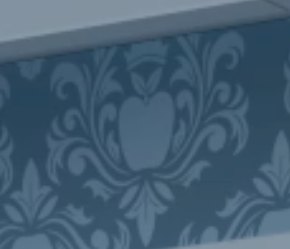 TheBoogles's tweet photo. @ThisLifeIsMine8 This Emblem is on the Wallpaper in her room &amp; also on Klein's Vest.😊

It's an obvious allusion to the Apple from Snow White, with a Crown on top. https://t.co/0NBqsccgIG