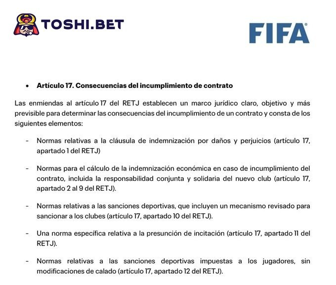 10InfoBlaugrana's tweet photo. La FIFA le da la razón al Barça y reducirá considerablemente las cláusulas de contrato abusivas como la de Julián

Si el sueldo anual es 40 veces menor que la cláusula, se considera abusiva

Esto será medible con variables subjetivas https://t.co/u1EdRYsTTl