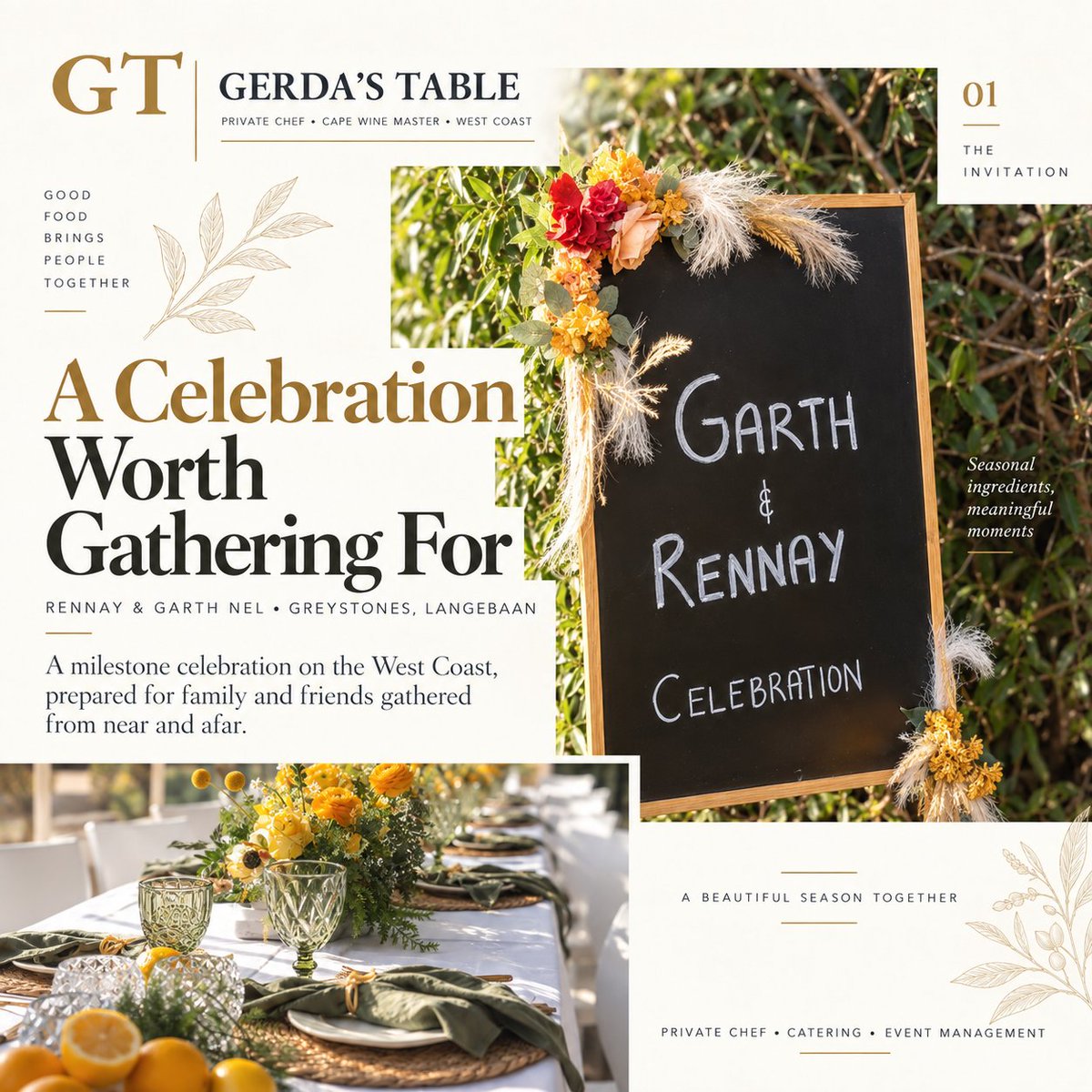 TableGerdas's tweet photo. Then the table brought everyone together.

The food was served, glasses were raised, and Rennay &amp; Garth’s milestone celebration settled into one long West Coast evening of conversation, shared plates and good company.

That is what a long table does best.

#GerdasTable #WestCoast https://t.co/tKltDbGUtz
