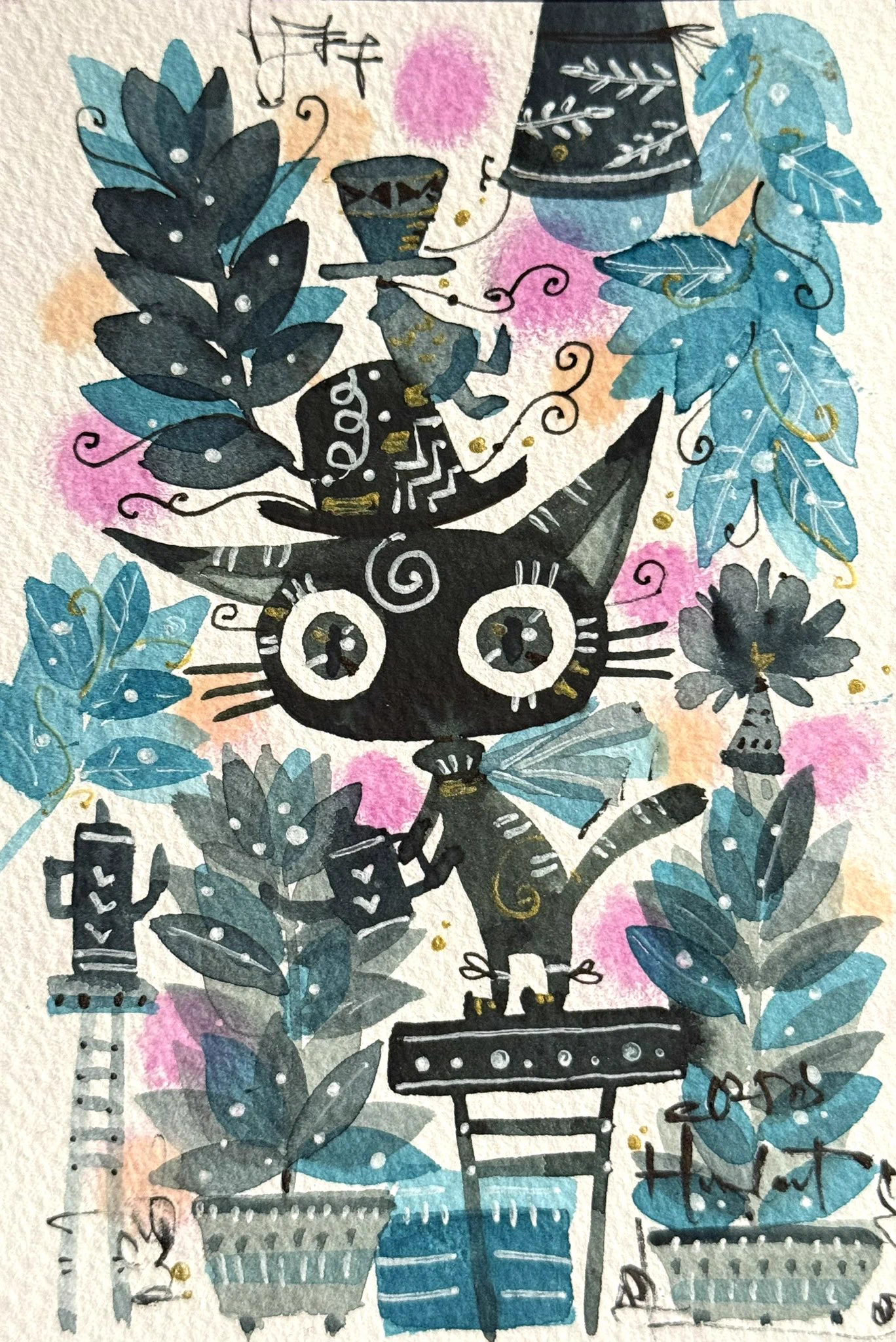 ほんだ猫　原画イラスト ほんだ猫🐈‍⬛9/16-10/11 福岡市警固で人物画個展！ (@blue_nosta) / X